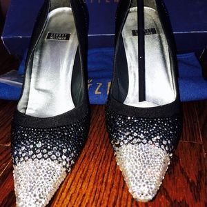 Stuart Weitzman Swarvorski crystal  black heels